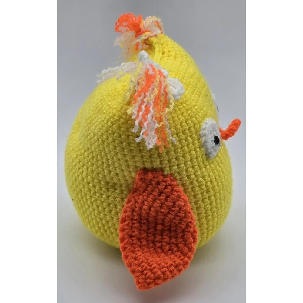 Crochet Handmade Owl Toy Yellow Orange Amigurumi Soft Yarn Decor Plush‎ 9